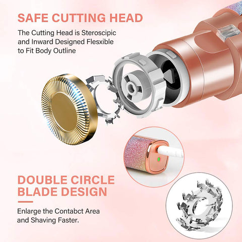 2 in 1 Rechargeable Facial Hair Remover & Eyebrow Trimmer