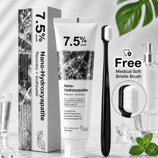 7.5% Hydroxyapatite Toothpaste + FREE Nano ToothBrush