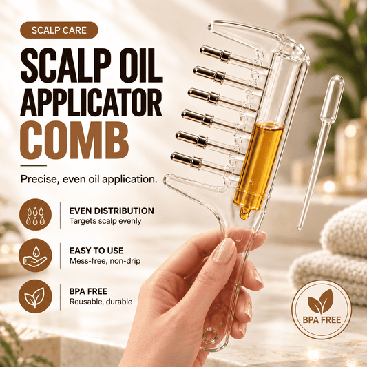 2 in 1 Hair Oil Comb & Scalp Massager – Scalp Oil Applicator