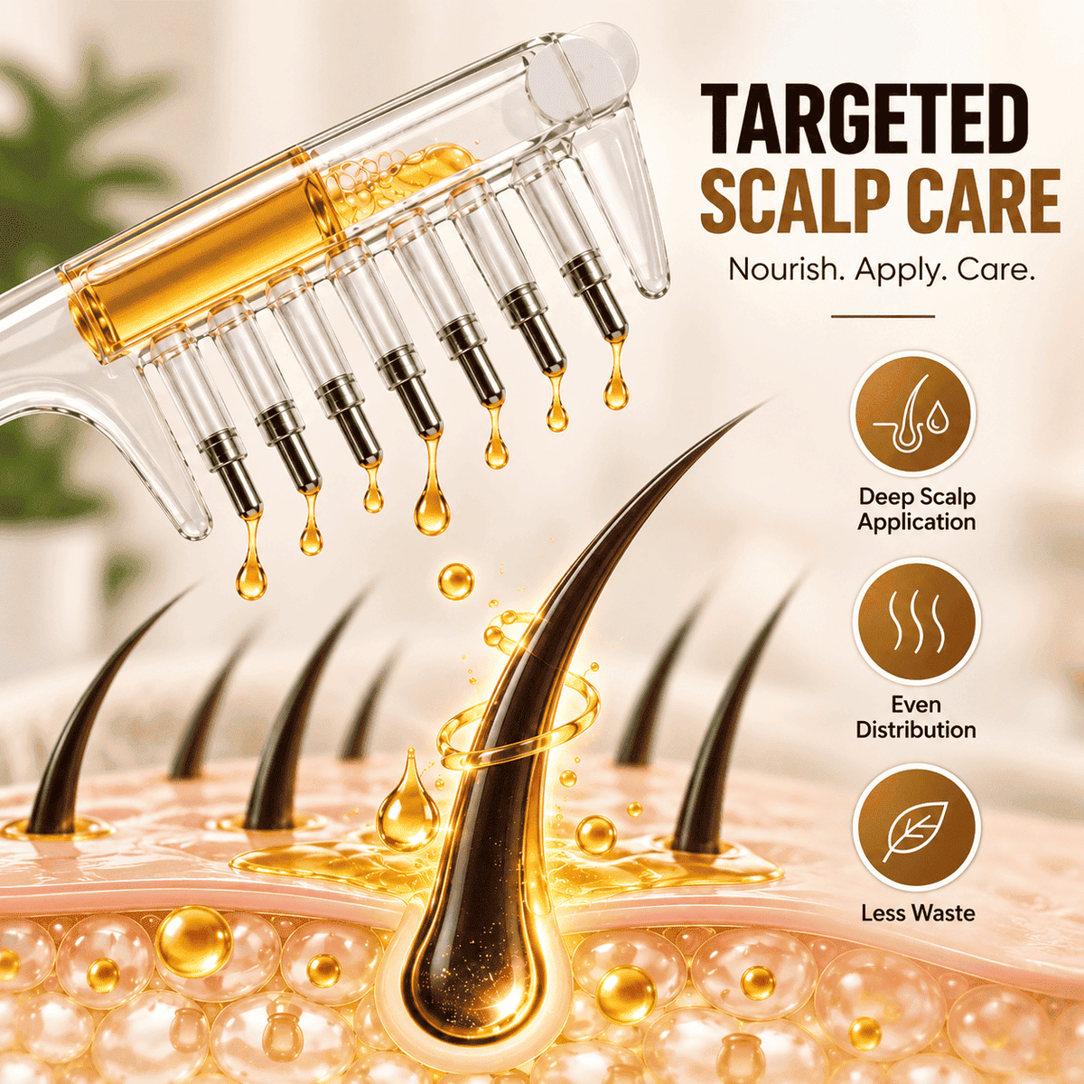 2 in 1 Hair Oil Comb & Scalp Massager – Scalp Oil Applicator