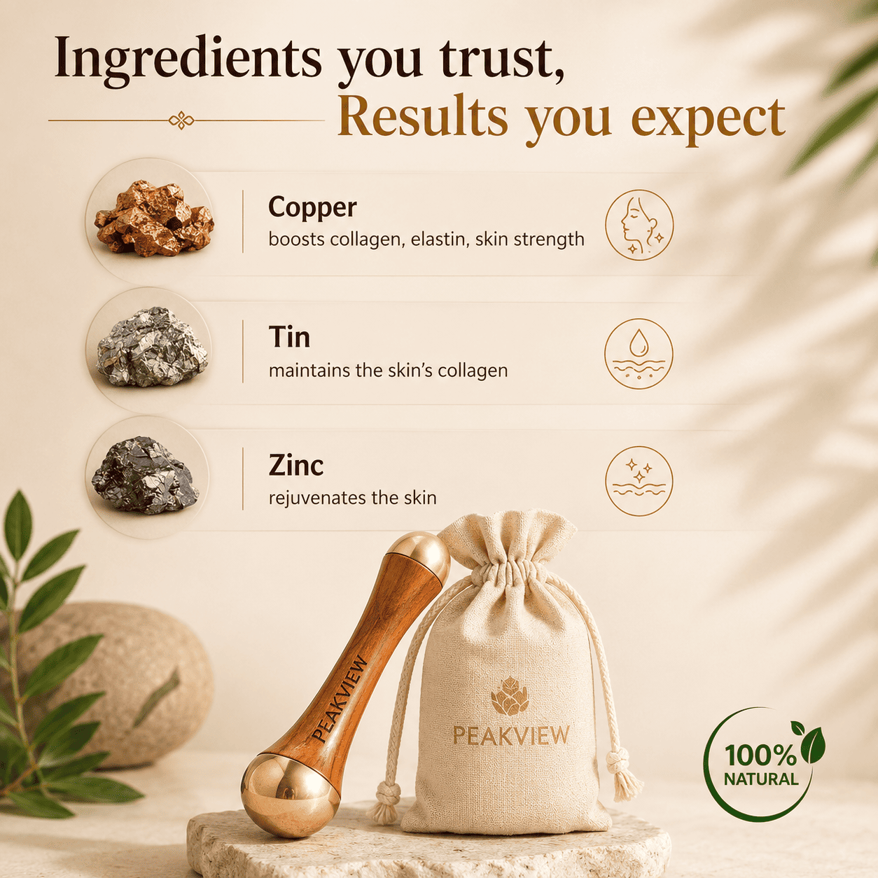 Kansa Wand Massager - Ayurvedic