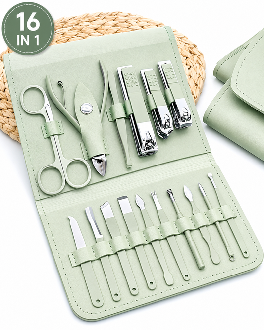 16 Pcs Nail Cutter Kit Manicure & Pedicure